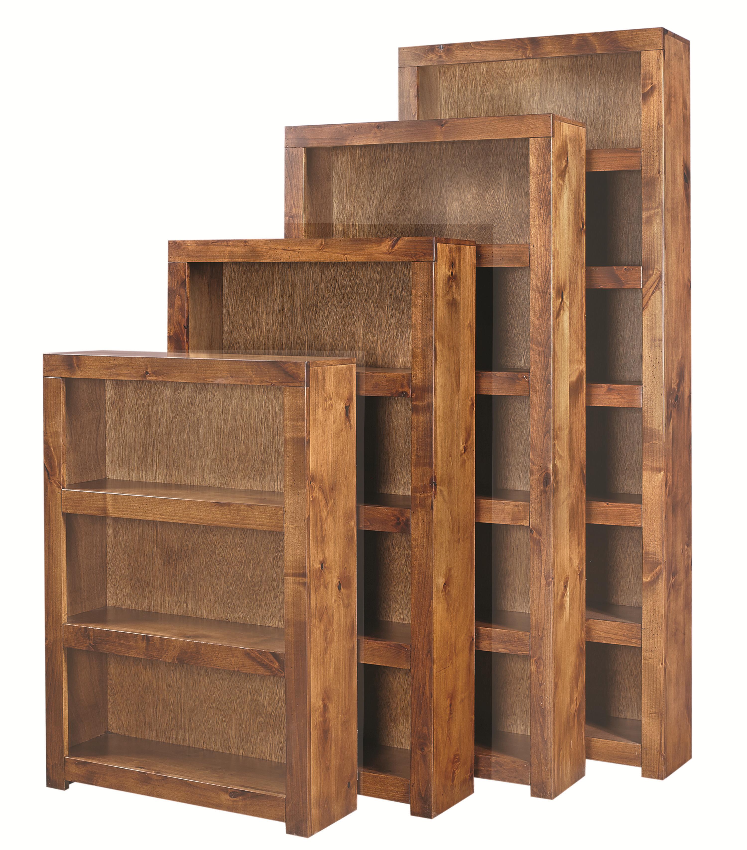 Aspenhome Contemporary Alder 60 Inch Bookcase with 3 Shelves Stoney